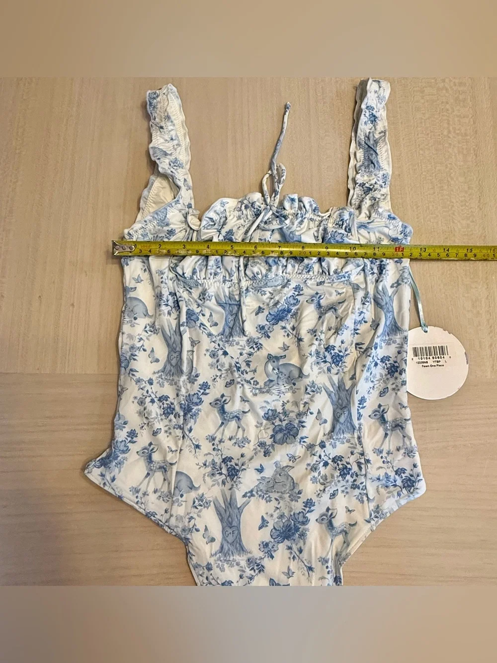 Frankie's Bikinis Gigi Hadid Fawn One-Piece Milkmaid Hat Bandana Scarf Swimsuit